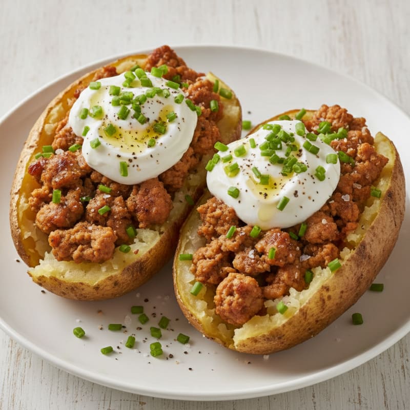 Loaded Baked Potatoes with Chives