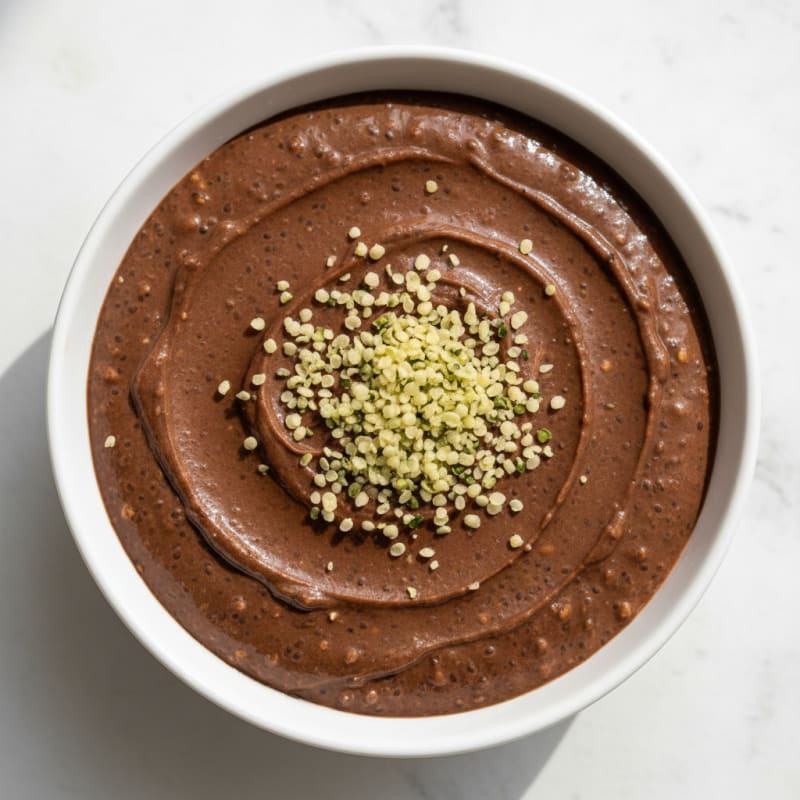 Silky Chocolate Protein Pudding with Chia Seeds