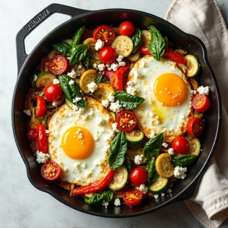 Sheet Pan Roasted Vegetable and Egg Bake