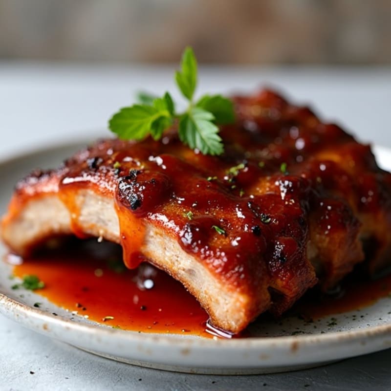 Tender Smoked Pork Ribs with Sugar-Free BBQ Sauce