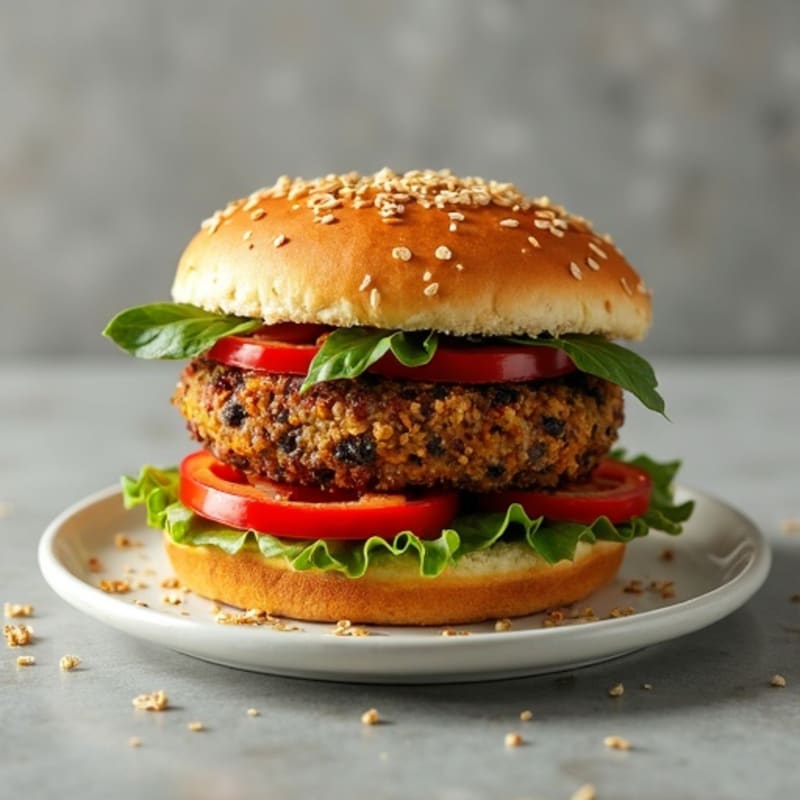 Spiced Black Bean Quinoa Burger