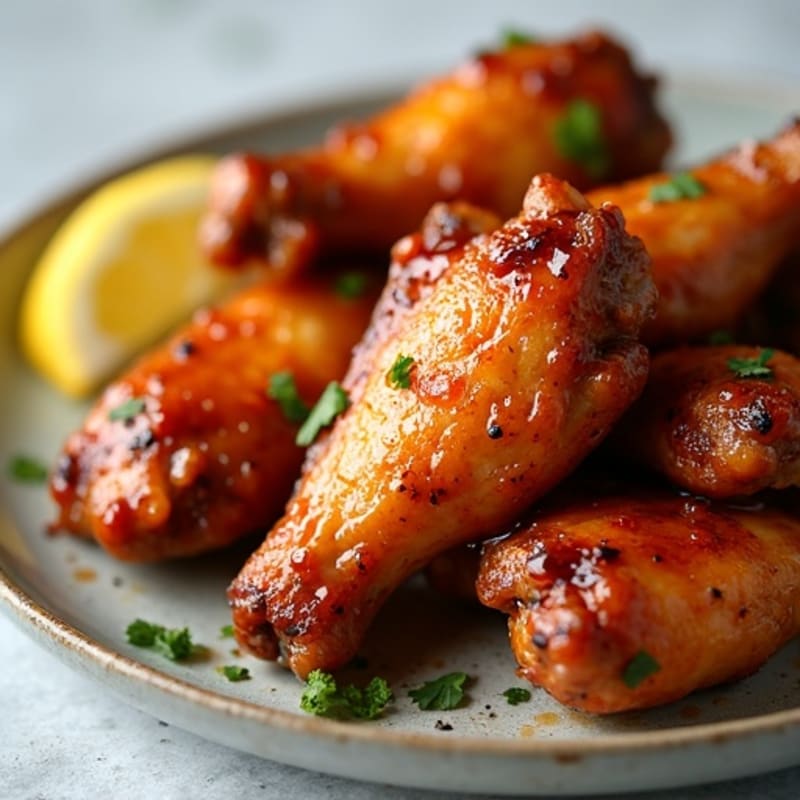 Crispy Baked Chicken Wings with Sweet Sticky Honey Glaze