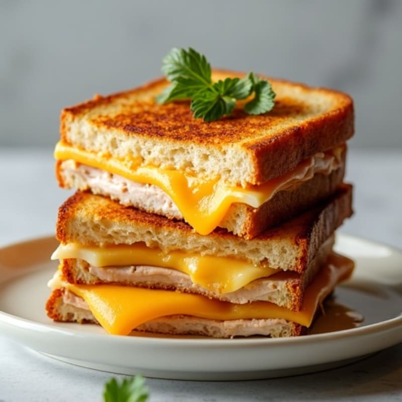 Crispy Sourdough Grilled Cheese Stack