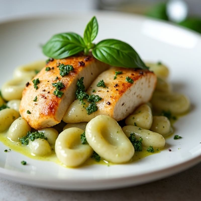 Creamy Basil Pesto Chicken Gnocchi