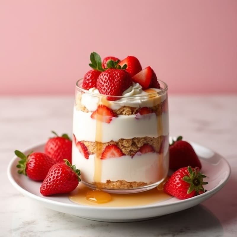 Strawberry Protein Cheesecake Parfait