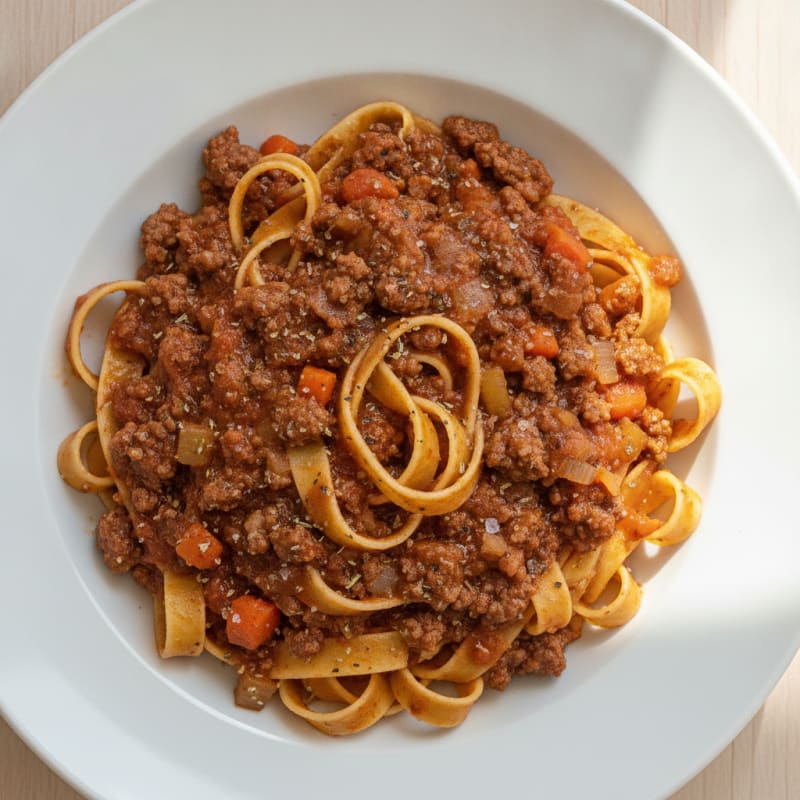Classic Beef Bolognese with Tagliatelle