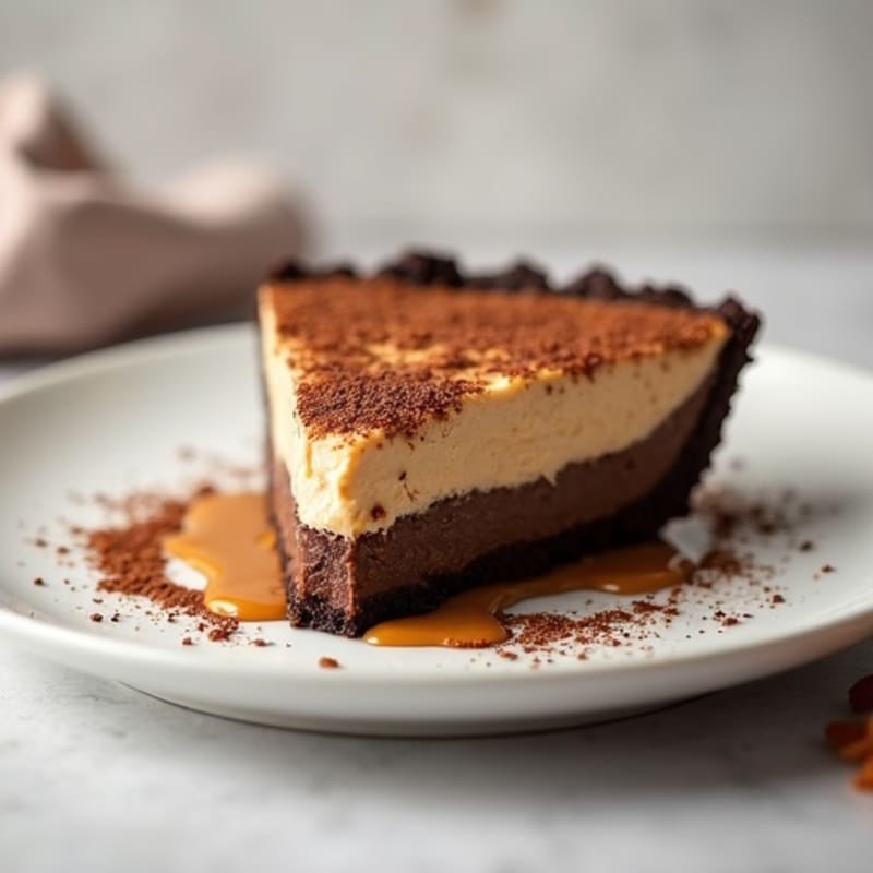 Creamy Peanut Butter Chocolate Protein Pie