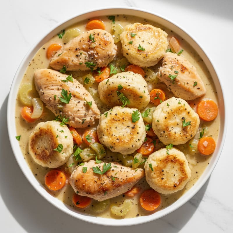 Creamy Herb Chicken and Dumplings