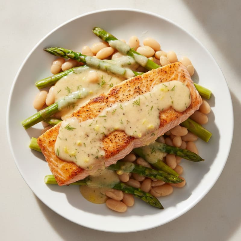 Pan-Seared Salmon with Lemon-Dill Sauce