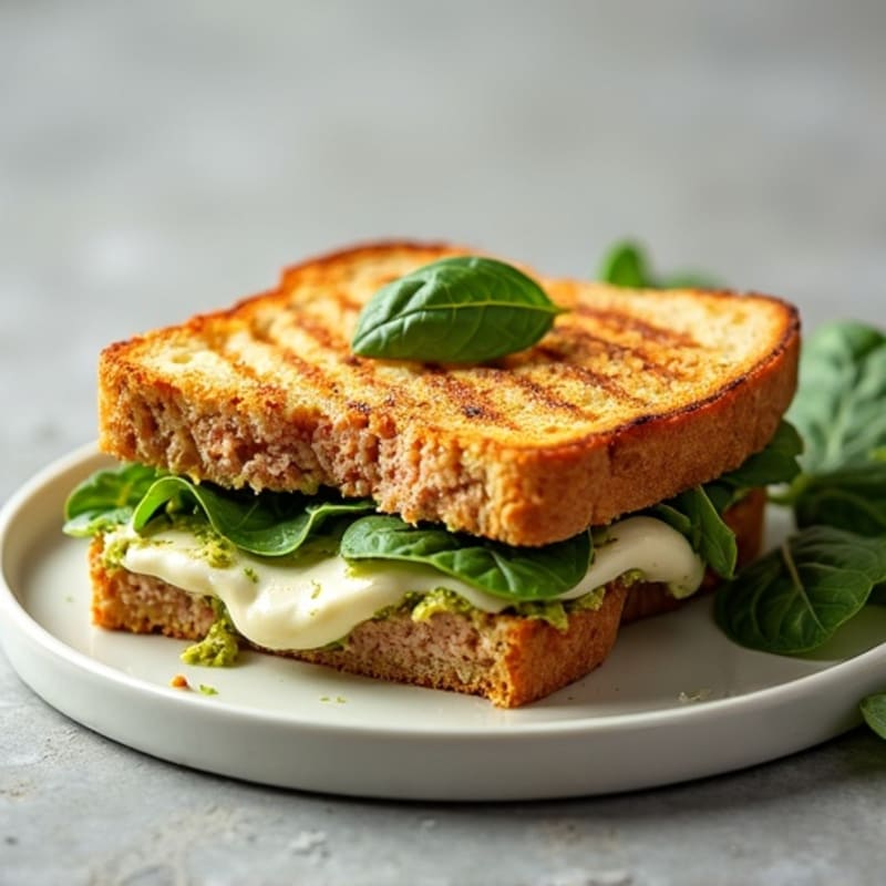 Pesto Turkey Panini with Fresh Mozzarella
