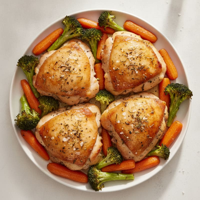 Garlic Herb Roasted Chicken Thighs