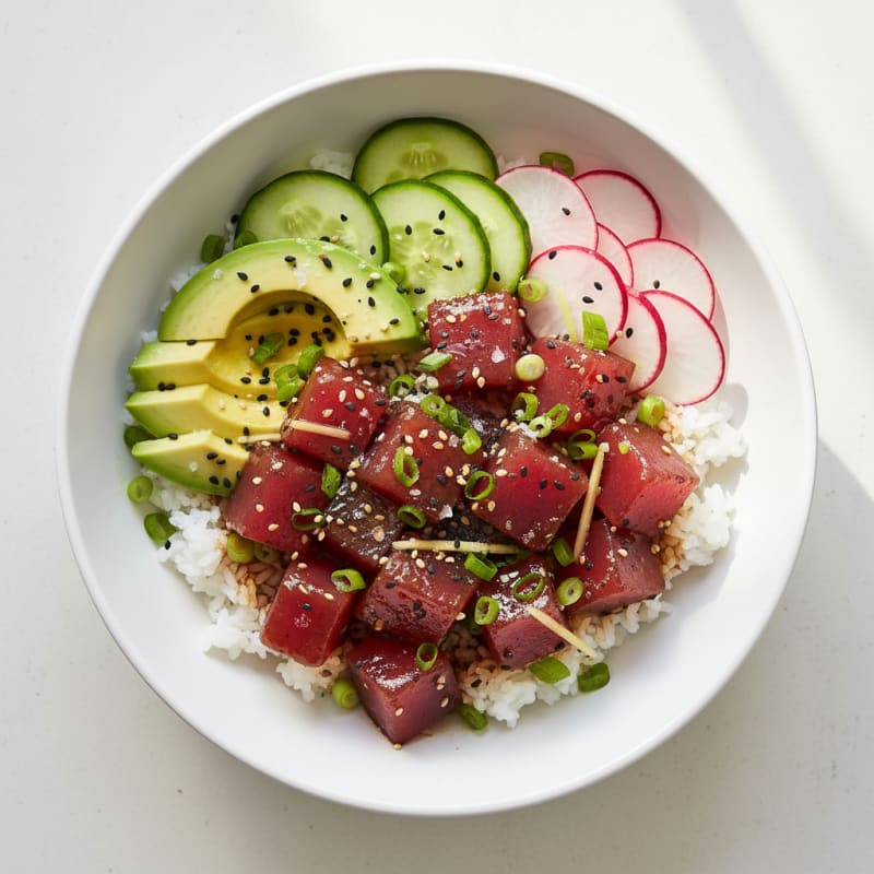 Ahi Tuna Hawaiian Poke Bowl