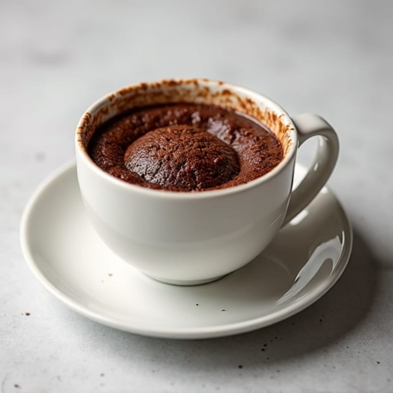 Healthy Fudgy Chocolate Protein Mug Cake