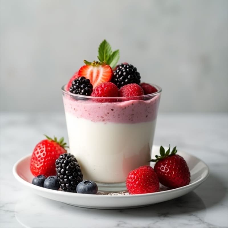 Silky Greek Yogurt Protein Mousse with Fresh Berries