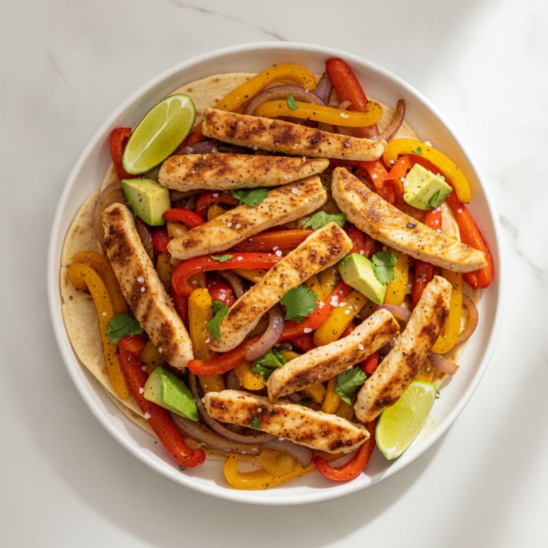 Sheet Pan Chicken Fajitas with Peppers