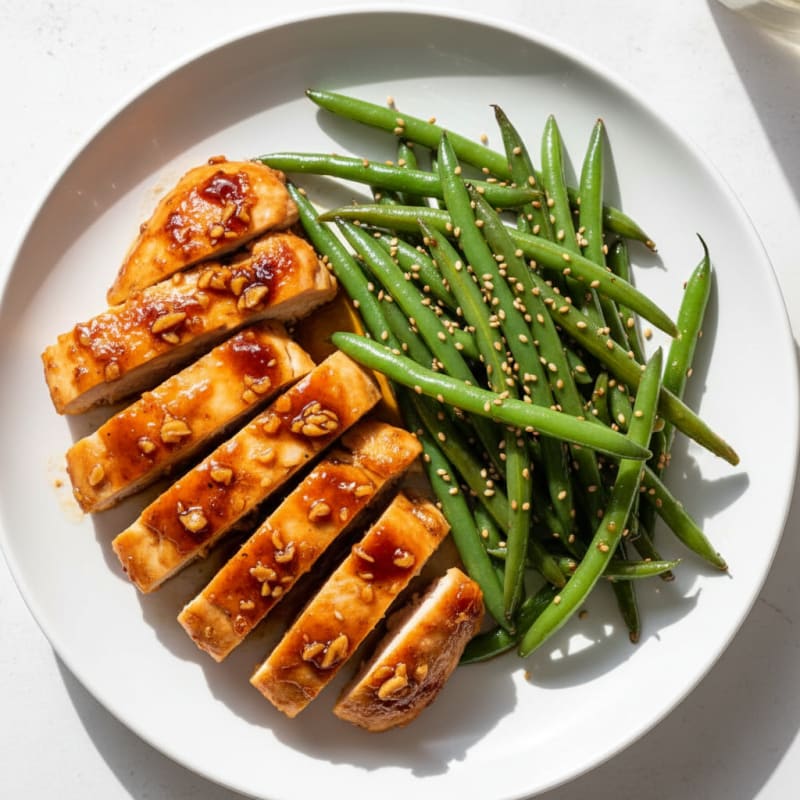 Teriyaki Chicken with Sesame Green Beans