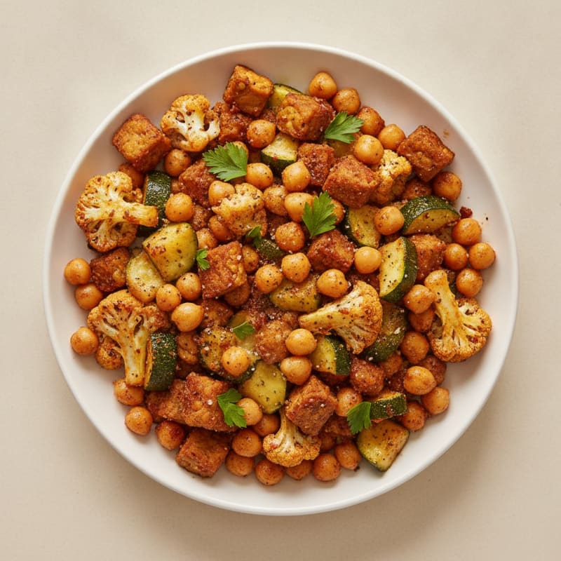 Roasted Vegetable and Chickpea Bowl