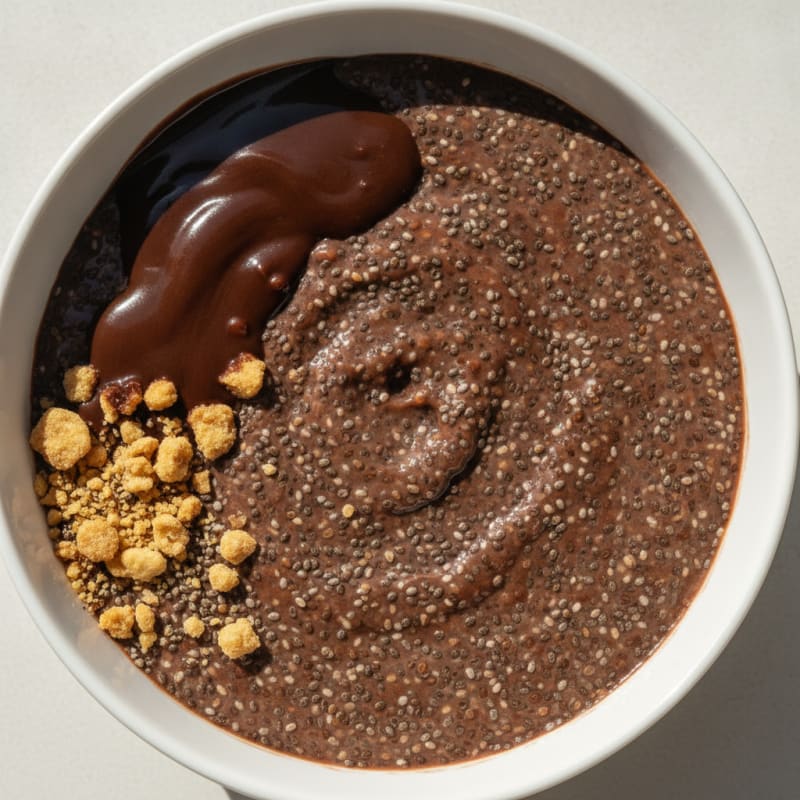 Chocolate Protein Pudding with Chia Seeds