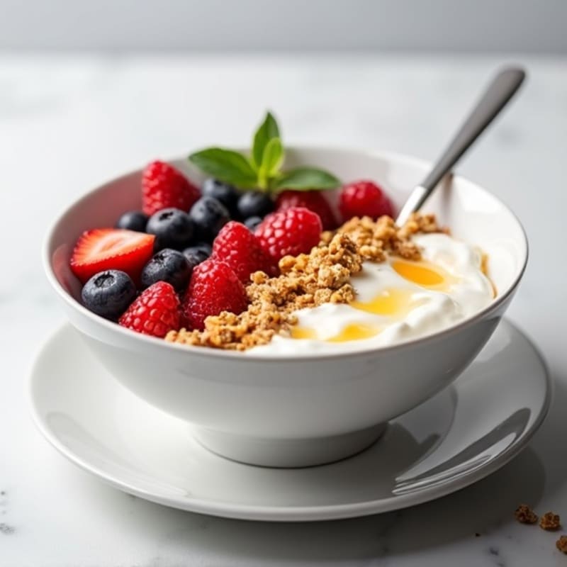 Creamy Greek Yogurt Power Bowl with Honey-Drizzled Berries