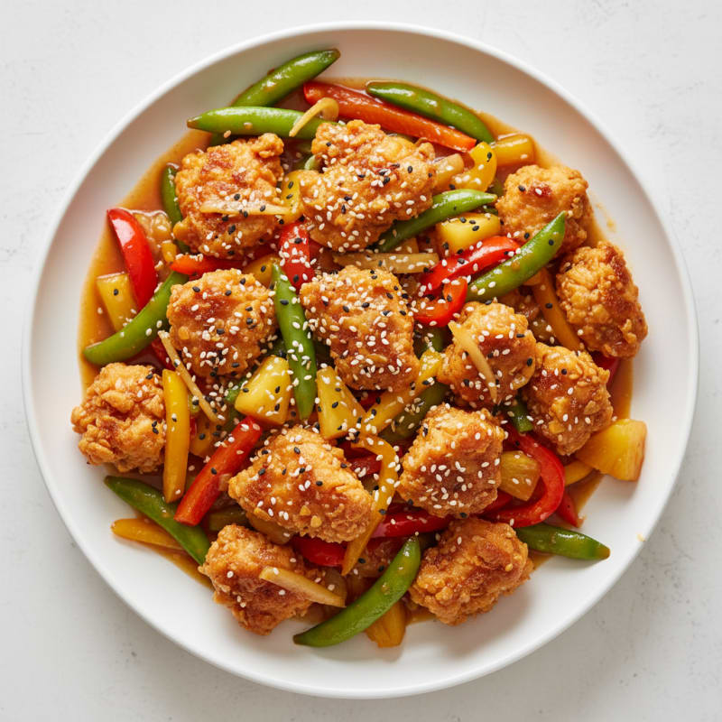 Crispy Sweet and Sour Chicken Stir-Fry