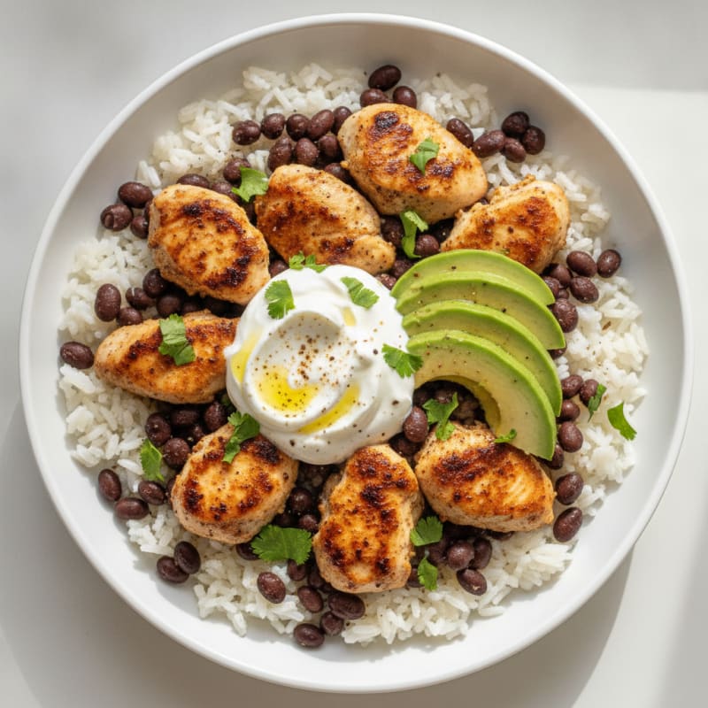 Chicken and Black Bean Rice Bowl