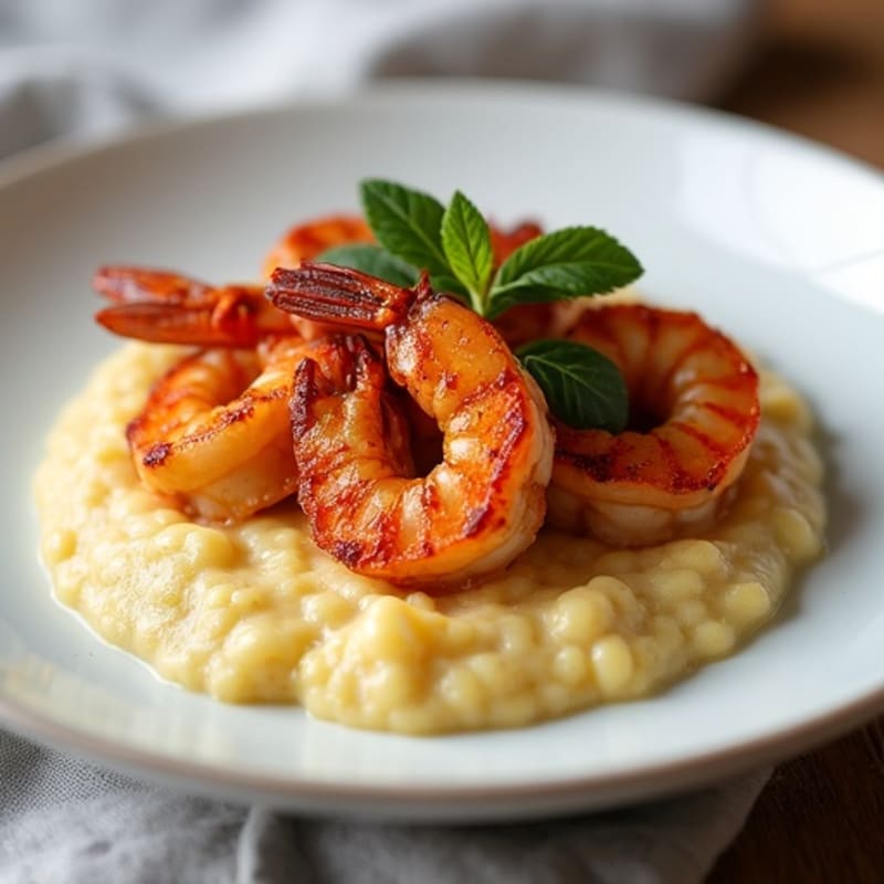 Blackened Shrimp with Creamy Grits