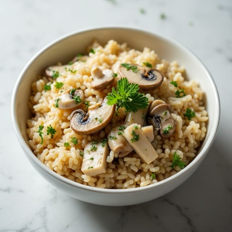 Creamy Mushroom and Fresh Herb Rice