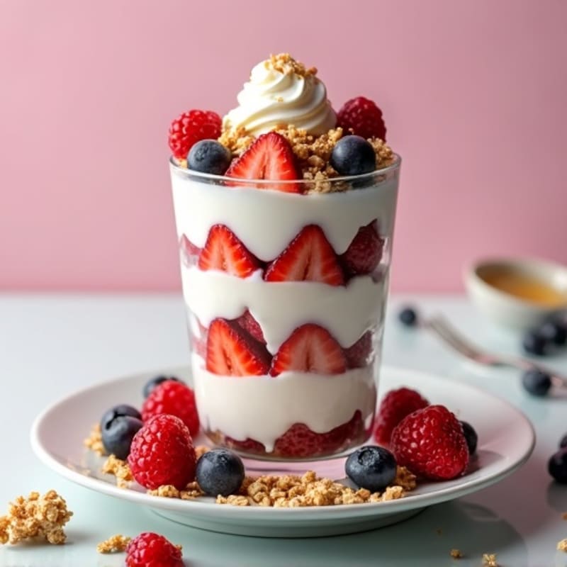 Greek Yogurt Protein Parfait with Mixed Berries