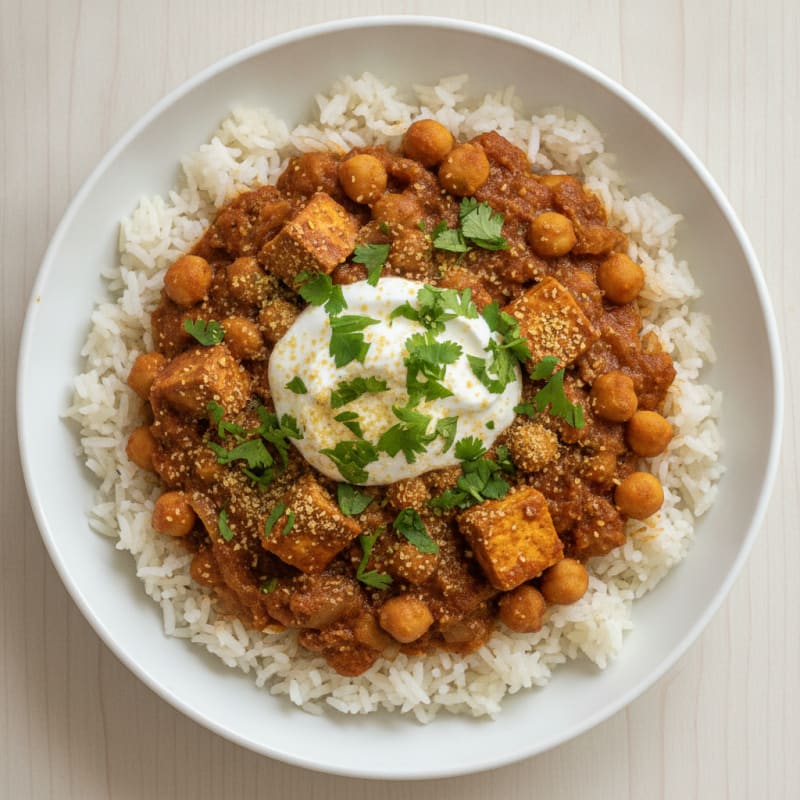 Hearty Chickpea Masala with Basmati Rice