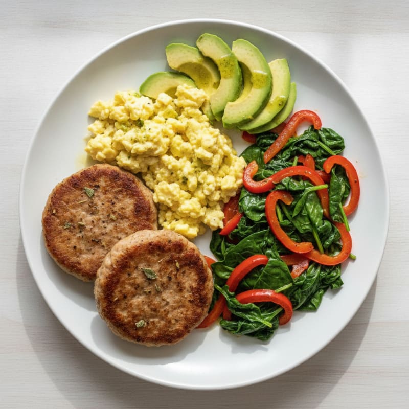 Savage and Egg Breakfast Plate