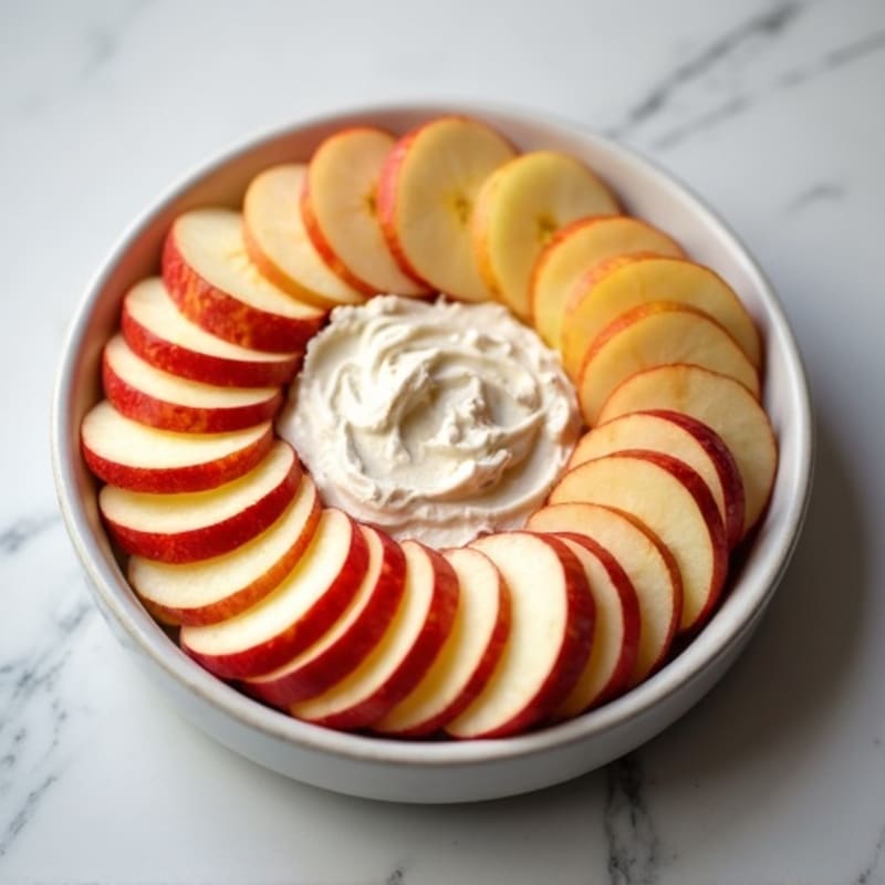 Crunchy Apple Slices with Creamy Almond Butter Protein Dip