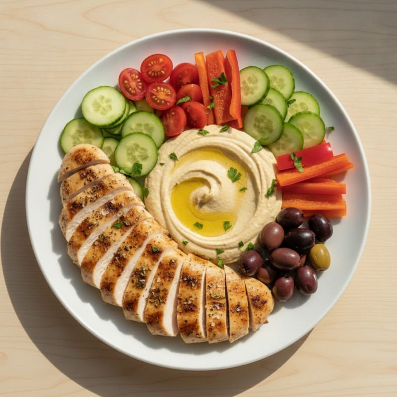 Mediterranean Hummus Vegetable Platter