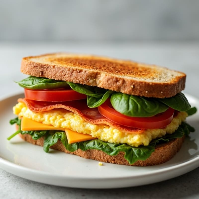 Crispy Turkey Bacon, Fresh Tomato, and Greens Whole Grain Sandwich
