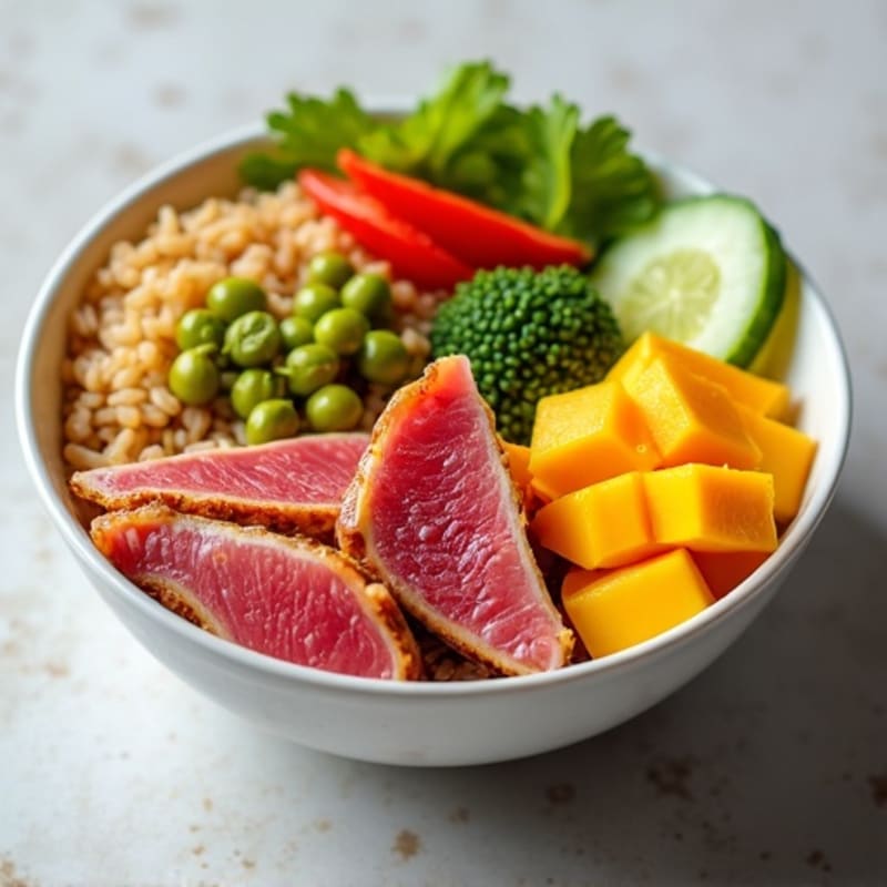 Fresh Ahi Tuna Poke Bowl with Mango