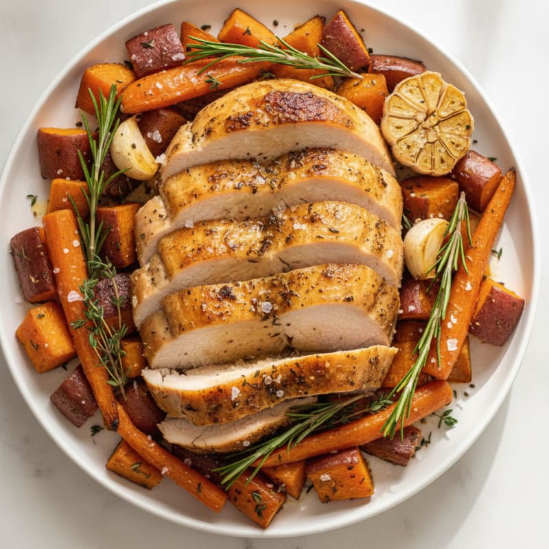 Herb-Roasted Turkey Breast with Root Vegetables