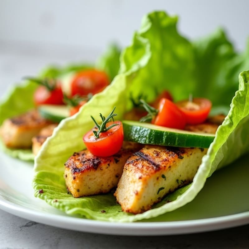 Herb-Marinated Grilled Chicken Lettuce Wrap