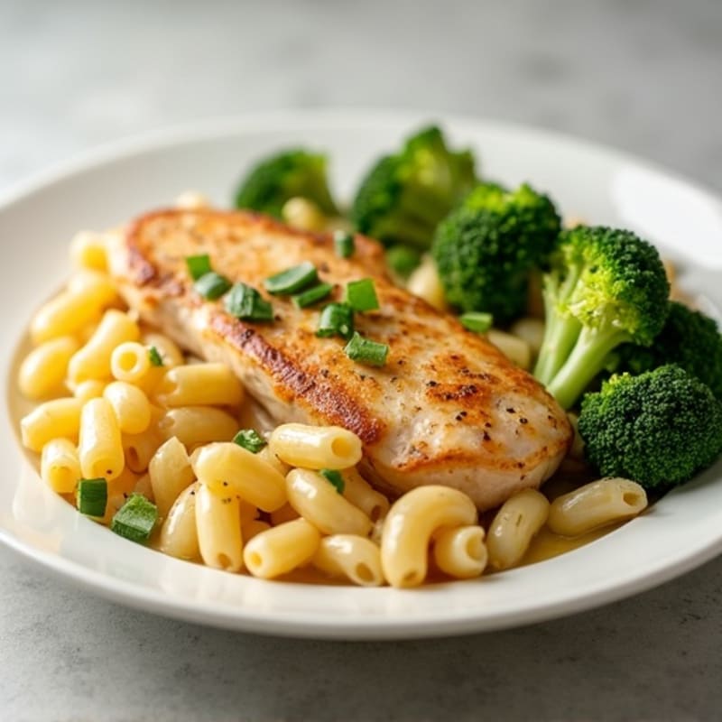 Healthy Baked Chicken and Broccoli Cheesy Macaroni