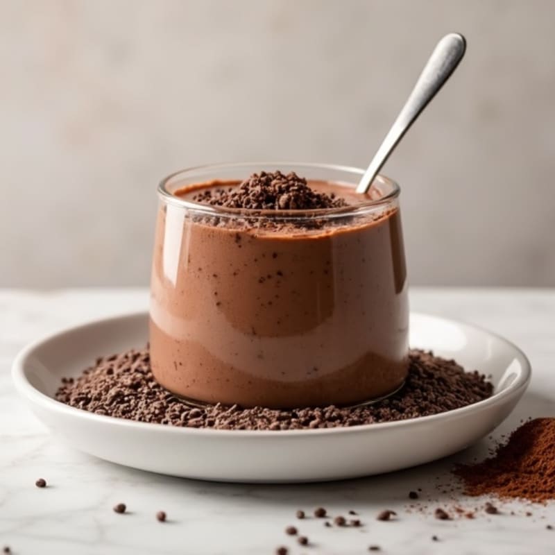Silky Chocolate Protein Pudding with Chia Seeds