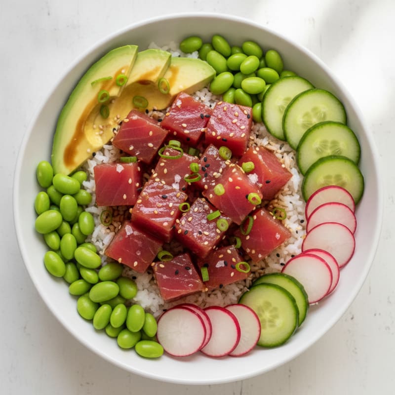 Ahi Tuna Hawaiian Poke Bowl