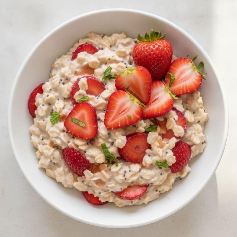 Strawberry Shortcake Overnight Oats