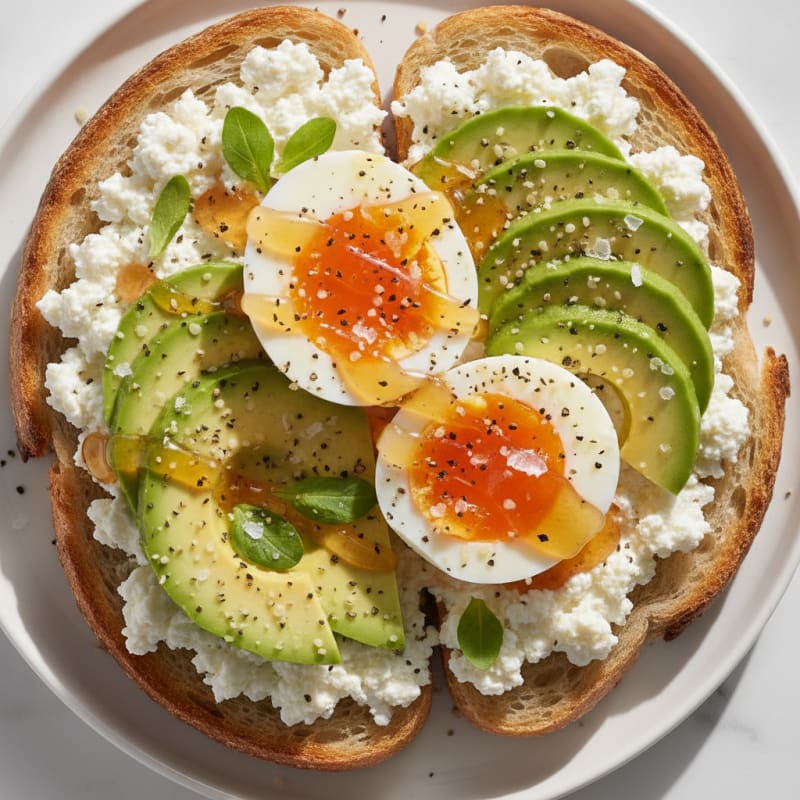 Sourdough with Hot Honey Egg and Avocado