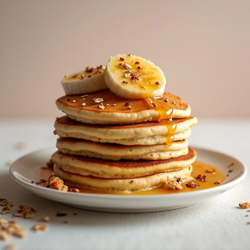 Protein-Packed Caramelized Banana Oat Pancakes