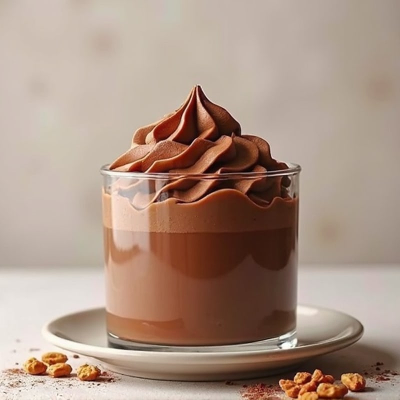 Silky Chocolate Protein Pudding with Peanut Butter Swirl