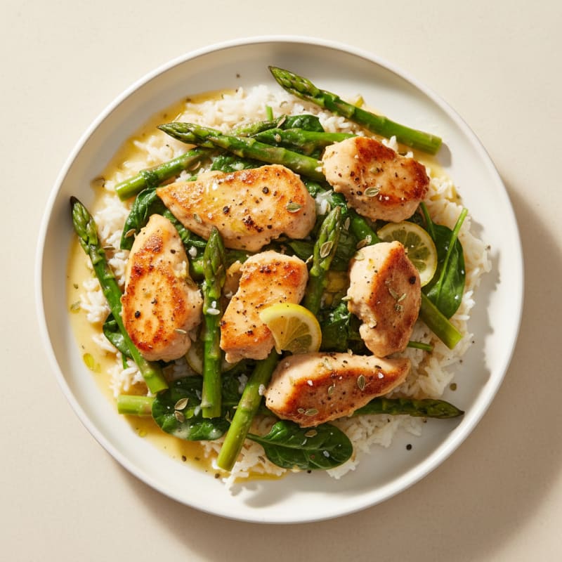 Creamy Lemon Herb Chicken and Rice