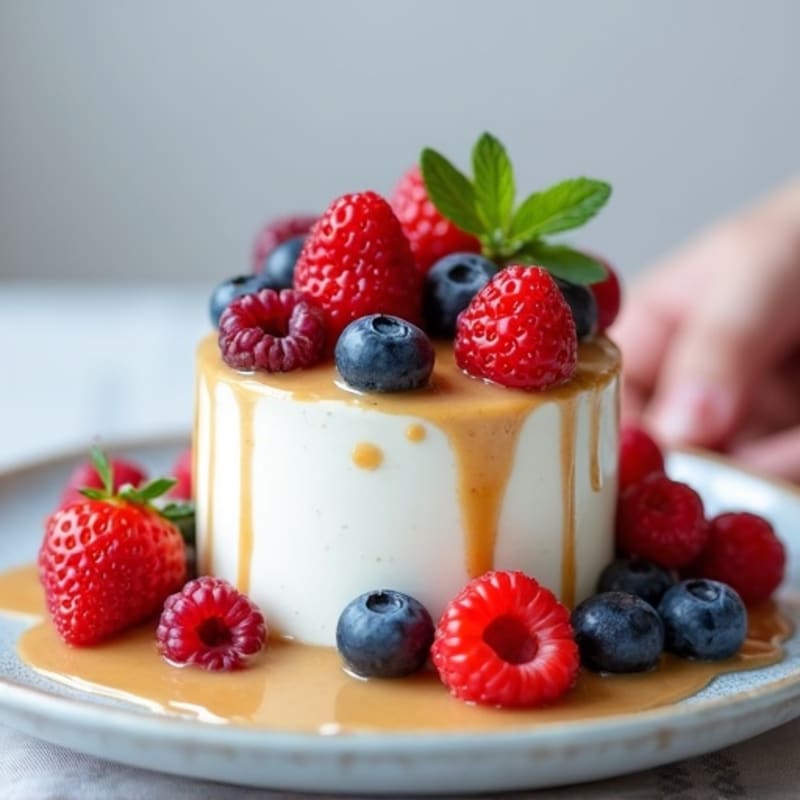 Silky Greek Yogurt Protein Mousse with Mixed Berries