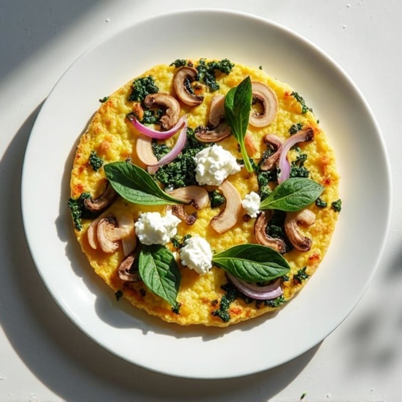 Spinach Mushroom Egg White Frittata