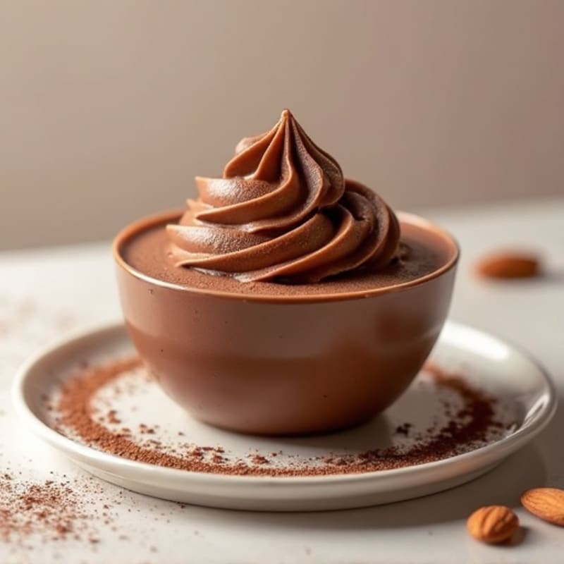 Silky Chocolate Protein Pudding with Almond Butter Swirl