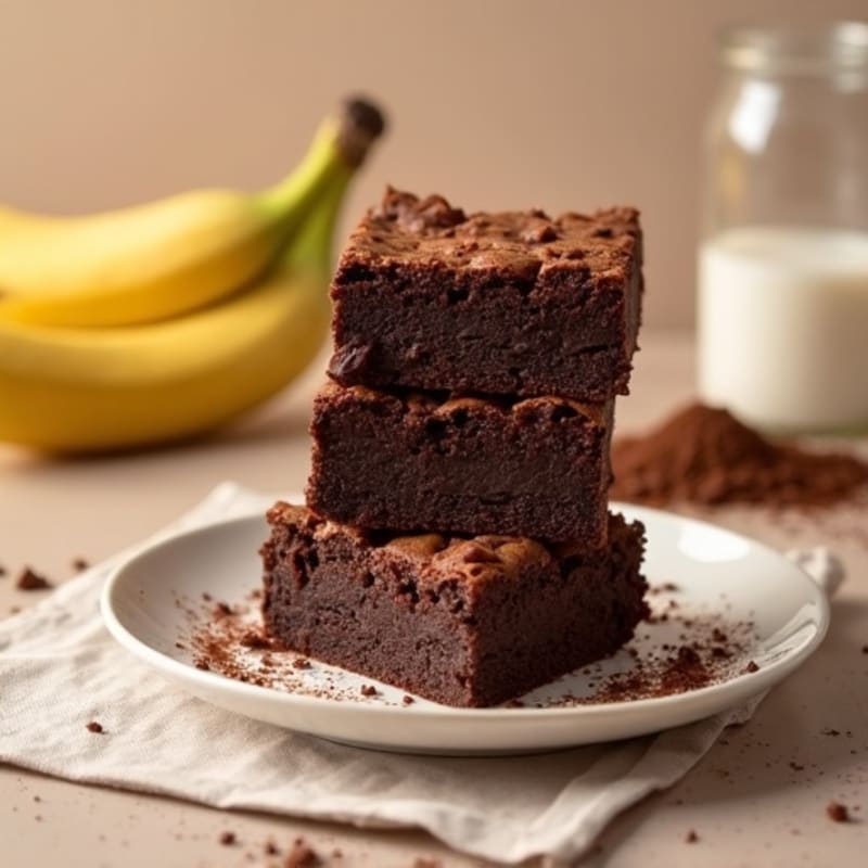 Protein-Packed Fudgy Banana Chocolate Brownies