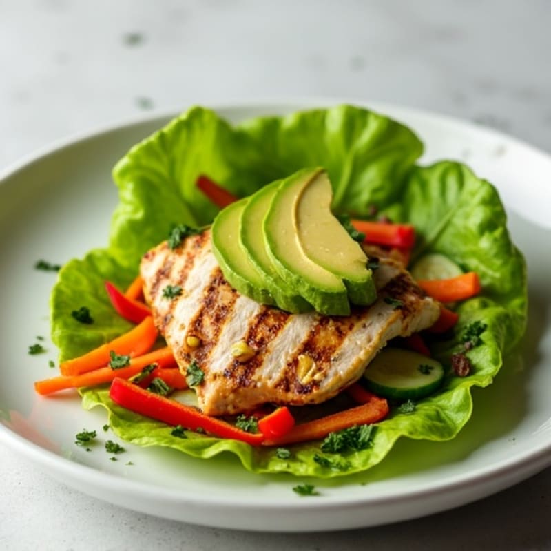 Herb-Marinated Grilled Chicken Lettuce Wrap