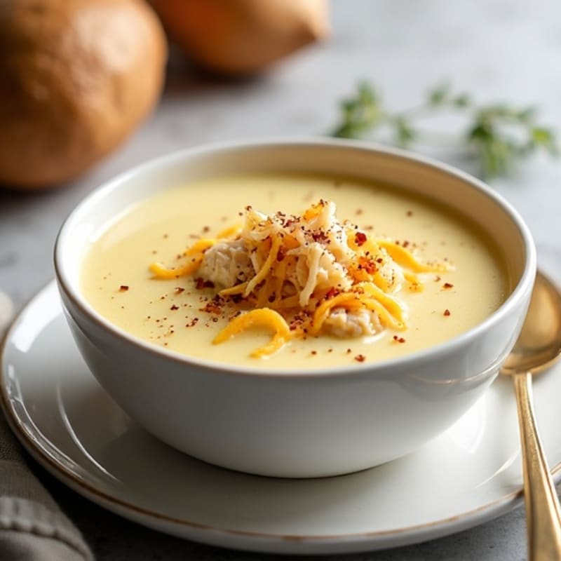 Healthy Creamy Baked Potato Soup